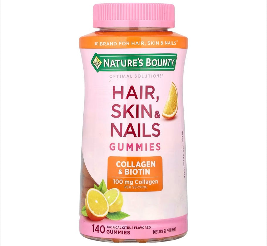 Hair Skin Nails gomitas x80 Biotin Tropical