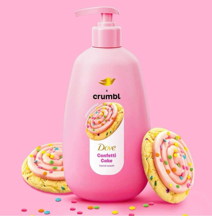 Jabón de manos Confetti Dove x Crumbl