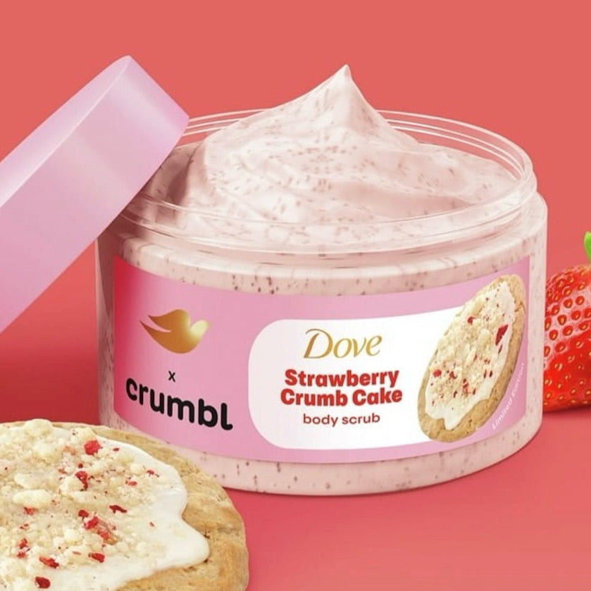 Exfoliante Corporal Dove x Crumbl Fresa
