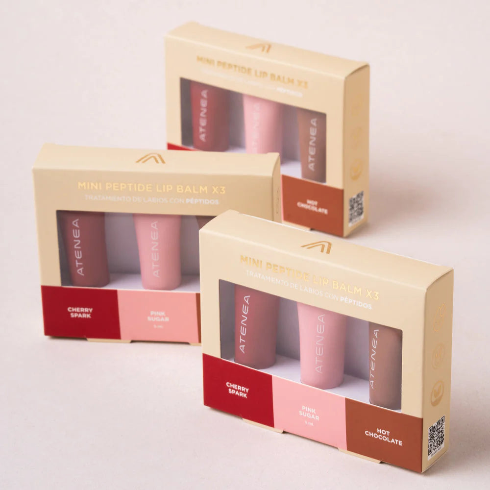 Set mini Lip Balm Peptide Atenea x3